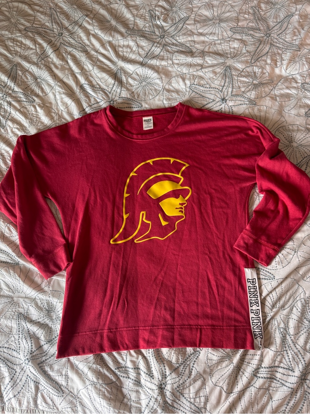 PINK Victoria's Secret USC Trojans Oversized Sweatshirt Medium